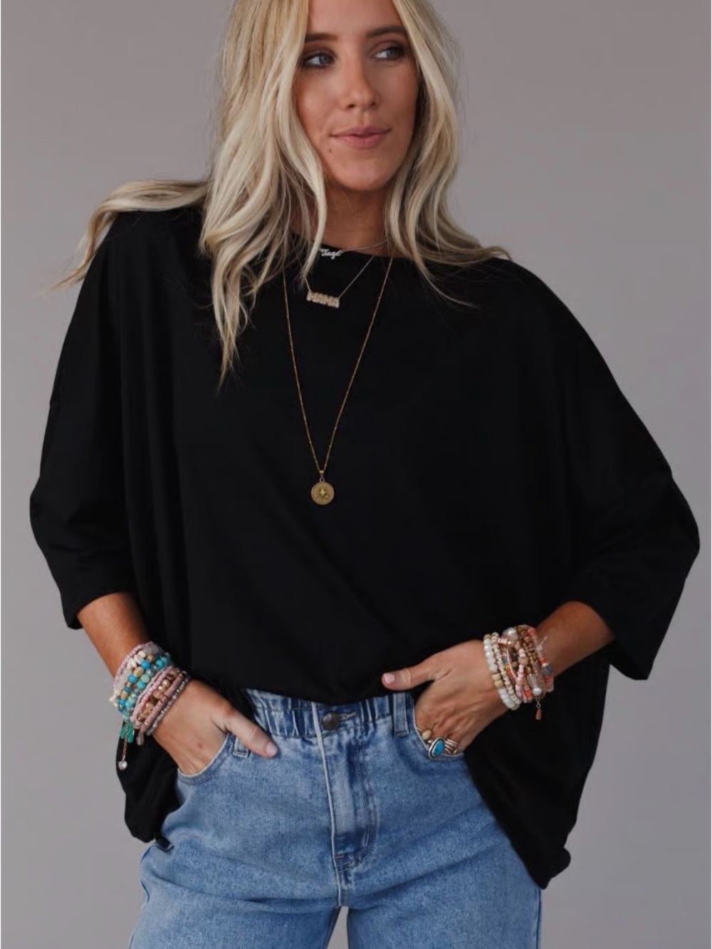 💞 Vince Relaxed Black top oversized